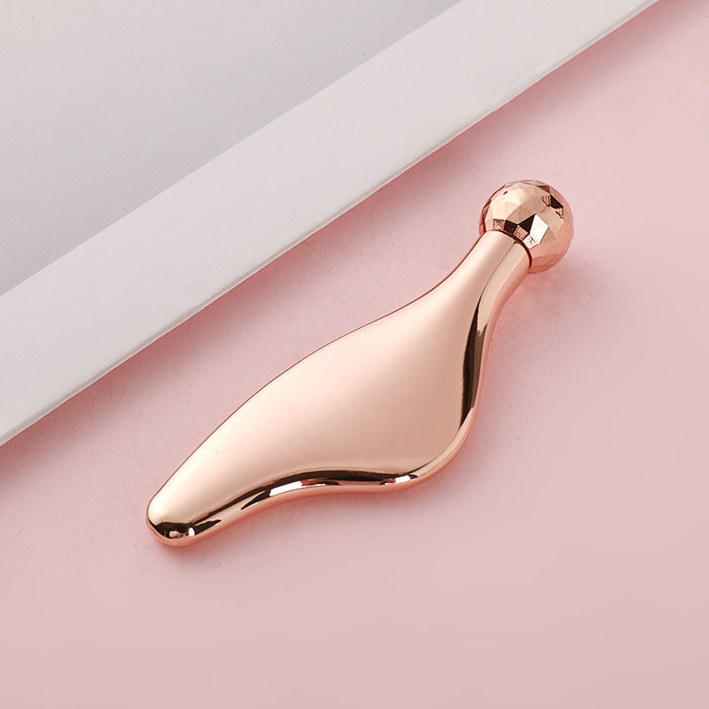 Metal eye roller ball teardrop shaped massage stick eye cream stick single ball lifting facial massage gift box facial beauty stick