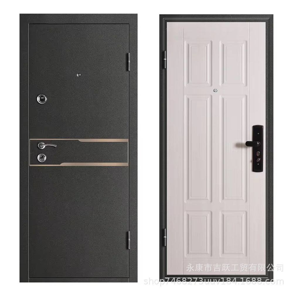 Russian door central asia turkish mdf panel door thermal insulation entrance apartment door export engineering steel security door