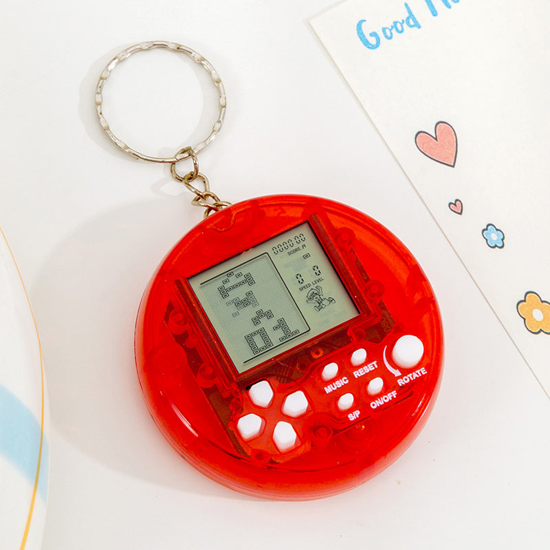 mini handheld game console keychain - tetris electronic game console - handheld console - schoolbag creative ornament