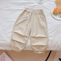 Kidsautumnew arrival cotton sweatpants girl boys casual pants outwearfashionpopular mid-waist hemming trendy