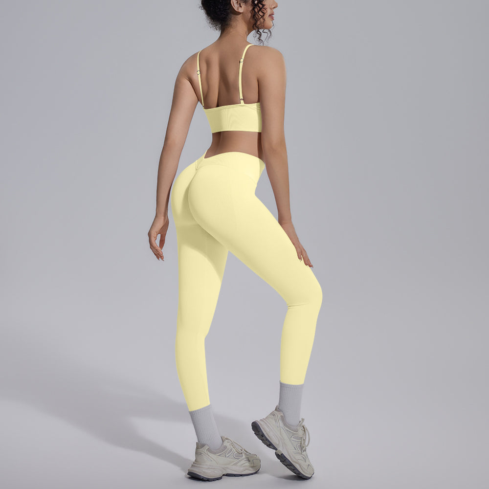 Seamless cross-border yoga set: tummy control, slimming, quick-dry activewear for fitness, outdoor leisure, running, and sports - multi-piece set