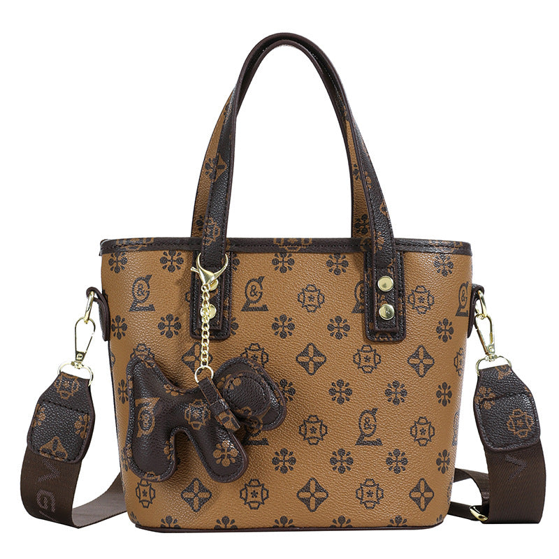 2025 new cross-border women's bag: premium bucket bag, fashionable ladies' versatile tote, printed shoulder & crossbody bag