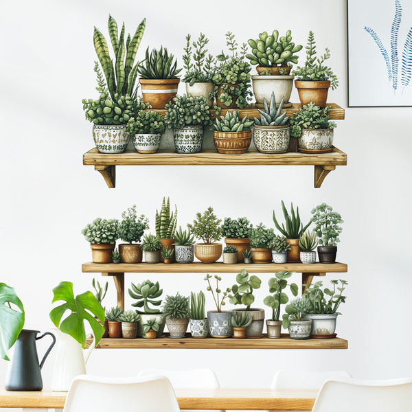 Xian 68002 simulated potted plant flower stand background wall sticker plant potted plant decorative wall sticker bedroom living room wall painting