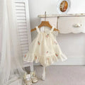 Summer baby girl suspender skirt, infant embroidered dress, girl's first birthday princess gauze skirt, outwear romper, trendy