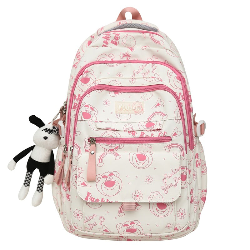 School bag for primary school students in grades 3-9, large-capacity and lightweight backpack 2024 new high-value backpack for junior and high school students