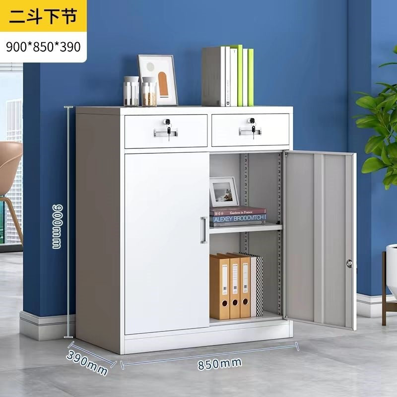 Office filing cabinet, metal cabinet, low cabinet, financial information file cabinet, floor-standing lockable storage cabinet, computer desk side cabinet