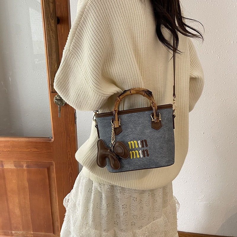 Straw 2025 new small square bag pastoral hand-woven tote bag seaside vacation beach shoulder bag