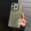 Lens holder suitable for iphone apple 17 mobile phone case transparent glitter magnetic 15/16pro anti-fall protective case