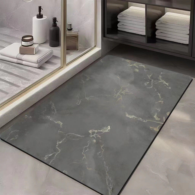 marble pattern diatom mud floor mat for home bathroom door absorbent mat non-slip mat bathroom quick-drying foot mat
