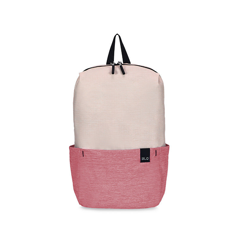 New spring outing backpack: fresh color combinations, small bag, perfect for middle and high school students, college students, everyday commuting, lightweight, breathable, and color block design