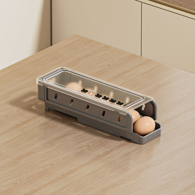 Egg storage box Egg rack Rolling refrigerator Side door Special multi-layer slide type automatic flip fresh storage rack