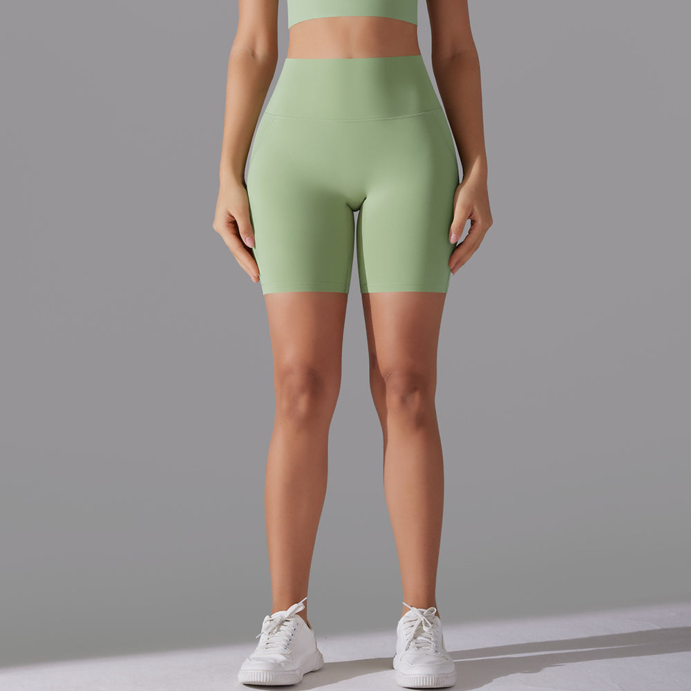 New arrival free underwear without embarrassing lines high waist tight zero-sense three-quarter pants sports running fitness yoga shorts for women