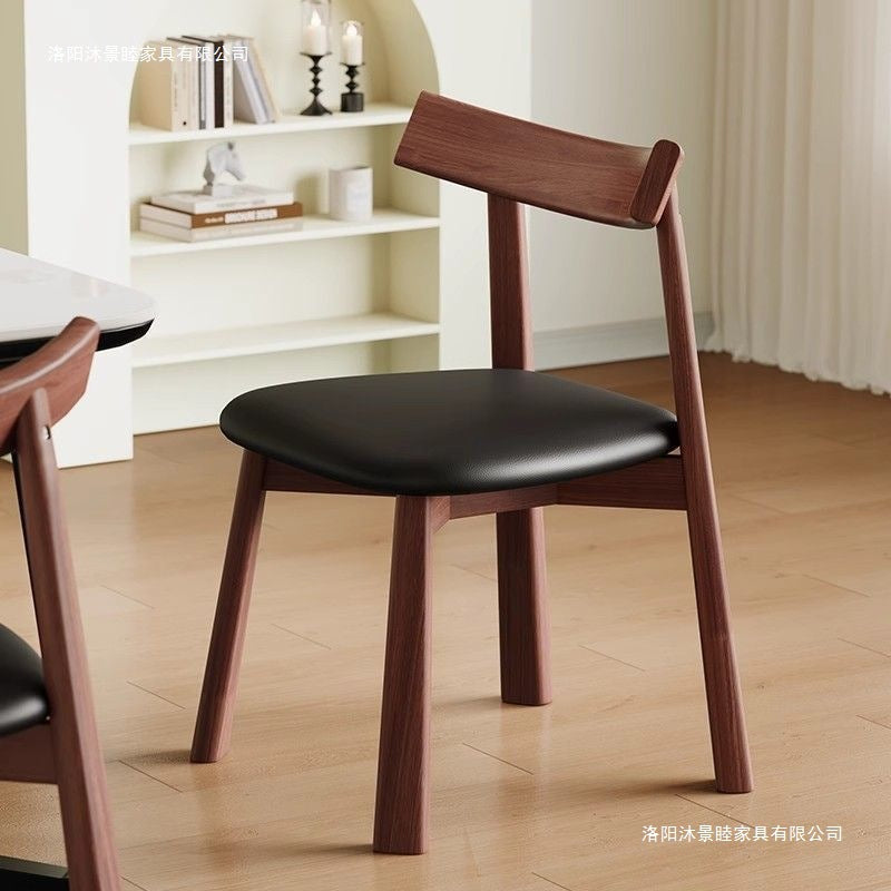 Solid wood dining chair scandinavianfrench medieval feng for home dining chair casual back dining chair black paddle restaurant bar chair