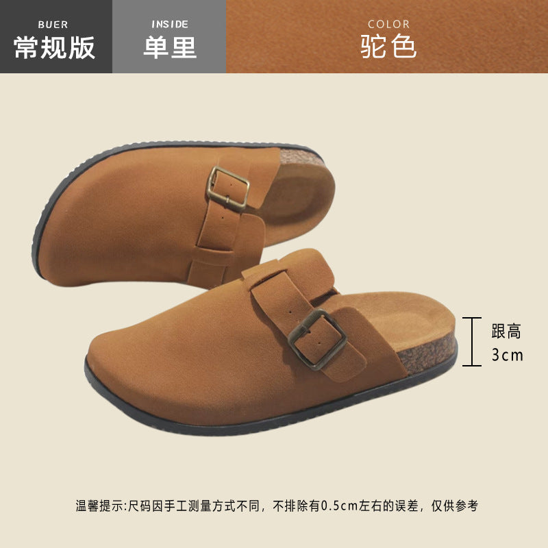 Export birkenstock shoes thick sole slippers women 2024 spring and autumn new arrivalfashionoutwear fishing birkenstock half slippers lincoln women