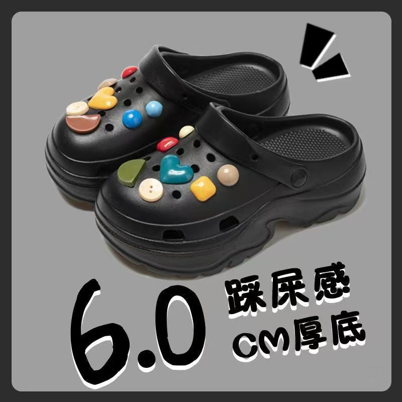 Eva height increasing clogs women's summer thick sole best selling slippers south american export petites outwear beach sandals