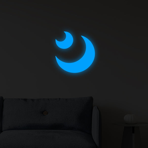 YG266D moon luminous wall sticker children's room home wall decoration fluorescent decorative sticker background wall self-adhesive
