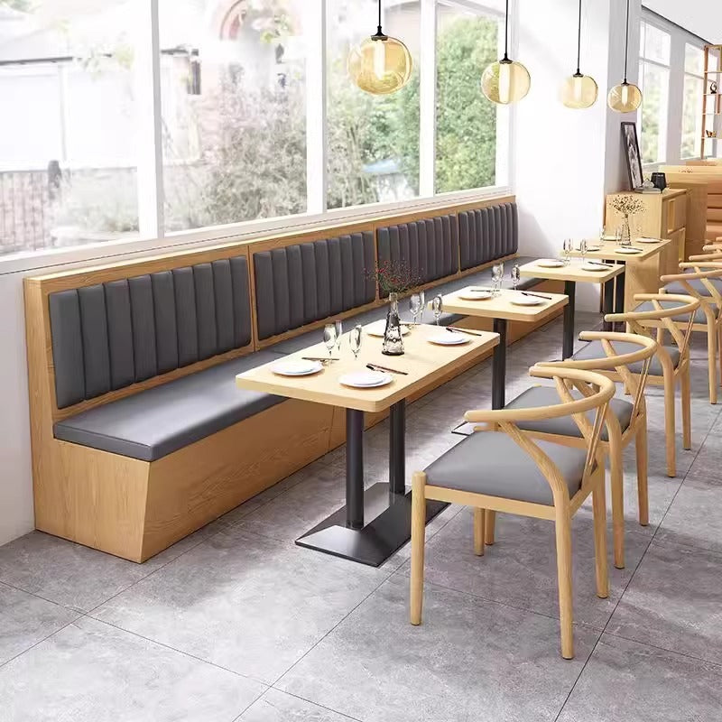 Customized catering booth sofa tea restaurant noodle shop snacks fast food milk tea burger shop plate sofa table and chairs
