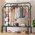 【upgraded version】side storage mesh single-tier double-rail 150 black + casters