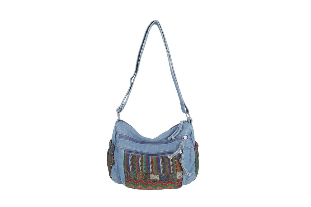 2025 early autumn new arrival: versatile embroidered ethnic style denim shoulder bag - effortless crossbody, casual vintage style
