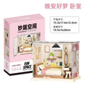 Diy bedroom milk tea shop kitchen building blocks - 3d handmade architectural model combination house toy for girls