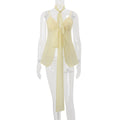 European and american women's clothing  summer new sexy sweet & spicy style cardigan bow tie asymmetrical see-through top