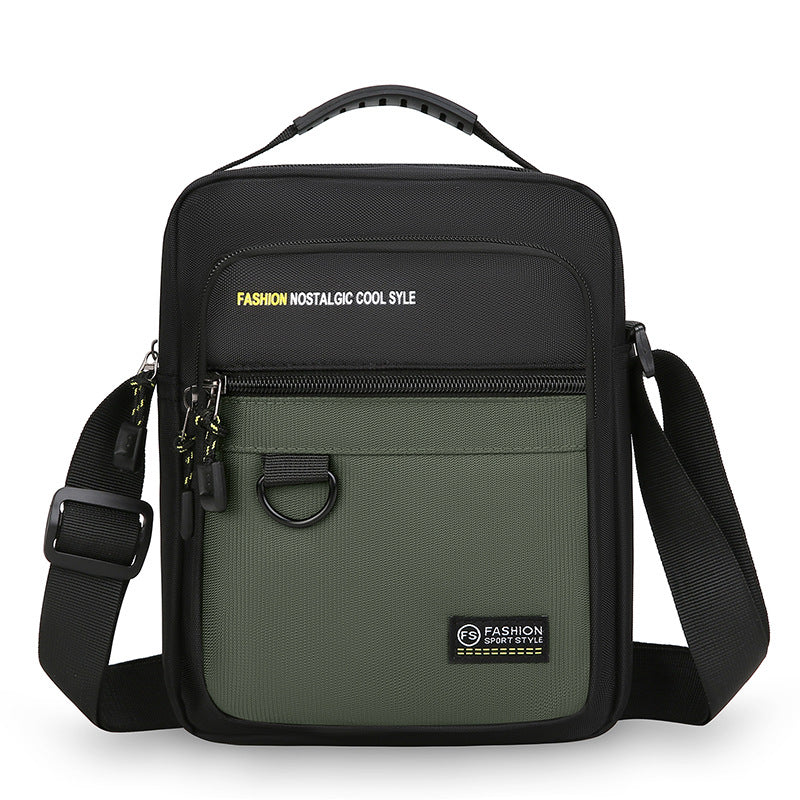 New messenger bag men's simple Oxford cloth men's commuter casual small satchel large capacity waterproof and wear-resistant shoulder bag