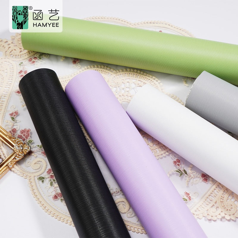 Factory direct sales solid color wallpaper hotel bedroom wall background wall renovation with glue sticker wallpaper self-adhesive wholesale