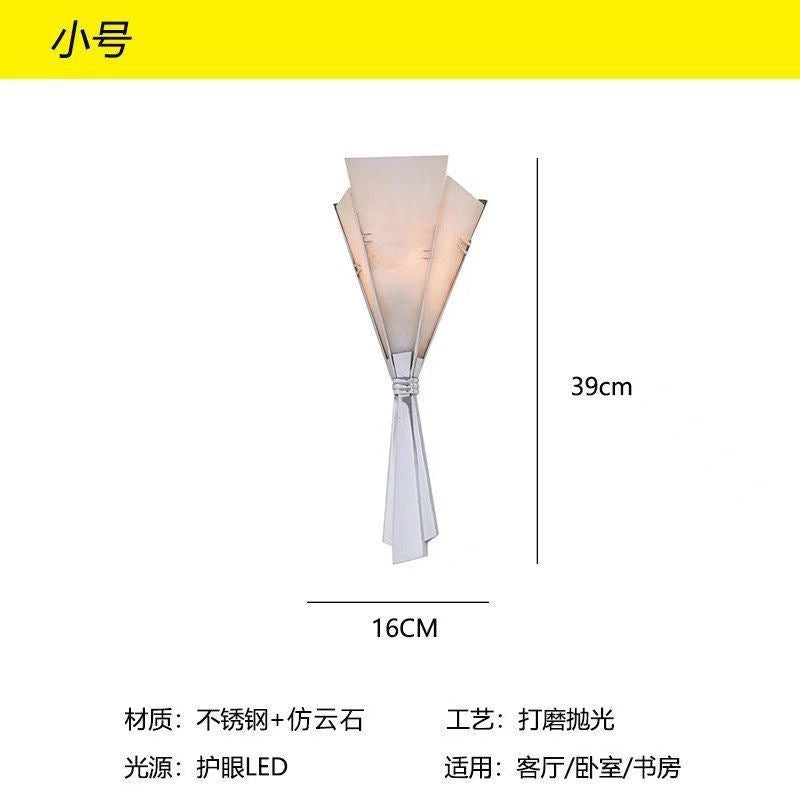 Maison domin used spanish imitation marble retro handheld flower wall lamp bedroom living room decorative wall lamp