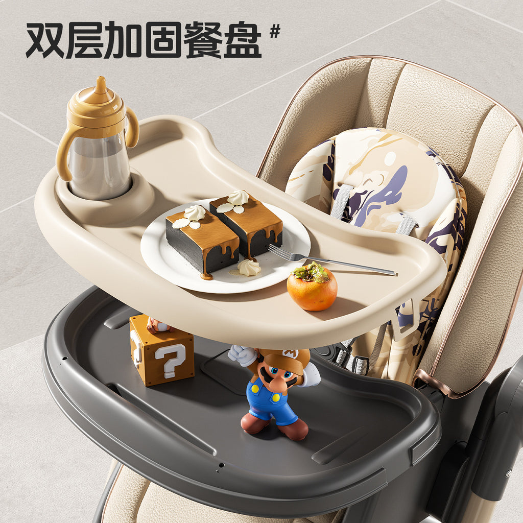 Baby dining chair Baby reclining foldable eating Adjustable toddler learning sitting artifact 0-6 year old child growth chair