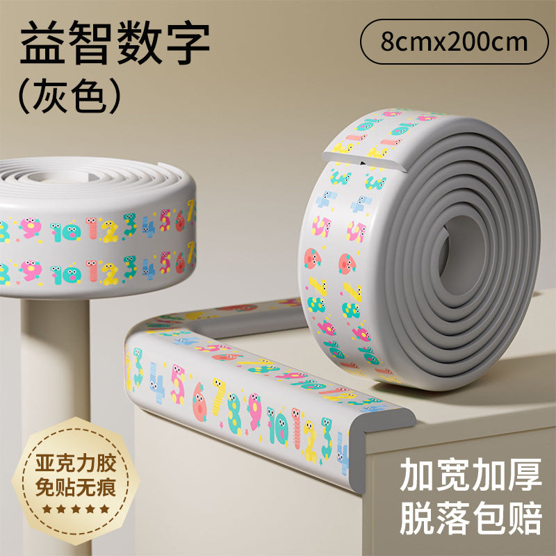 Printed baby thickened anti-collision strips, infant home use, children's anti-bump and anti-collision stickers, kindergarten table corner protectors