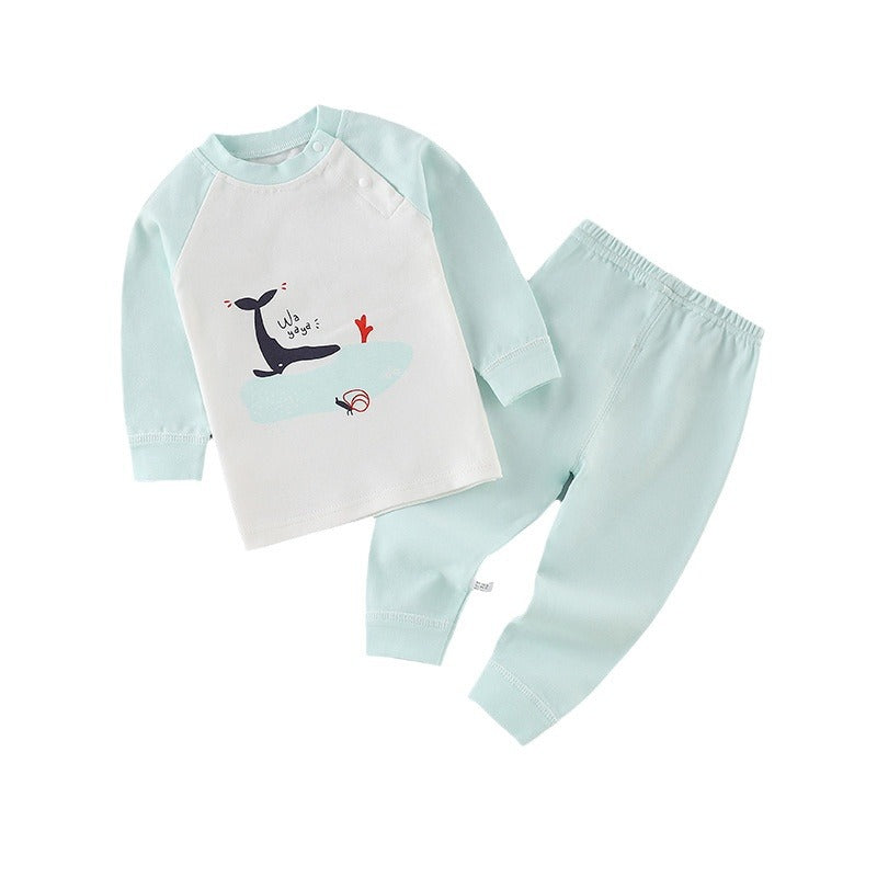 Autumn/winter kids' underwear set - baby pure cotton thermal underwear, pajamas, loungewear - wholesale children's clothing