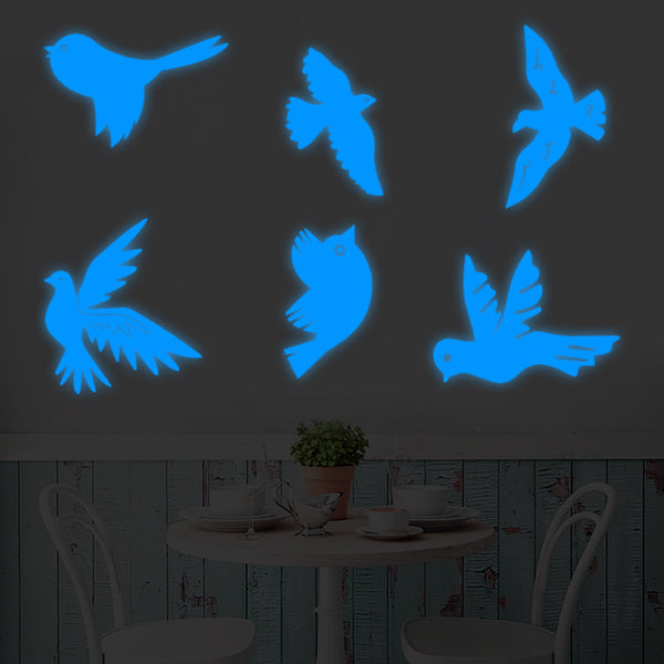 Peace dove luminous wall sticker living room bedroom wall sticker sofa TV background wall decoration wall fluorescent self-adhesive sticker