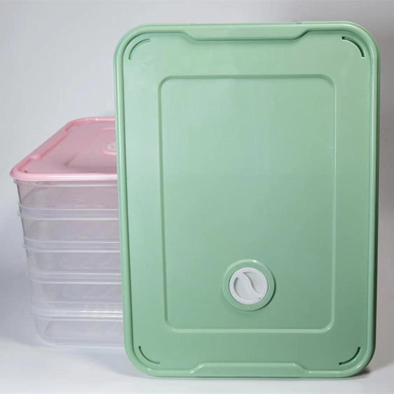 Household multi-layer fresh-keeping storage box, dumpling box, frozen quick-frozen home tray, refrigerator frozen wonton box, refrigerator storage box