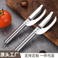 Stainless steel fish scale remover & belly flusher - 2-in-1 multi-tool for s scaling and gutting
