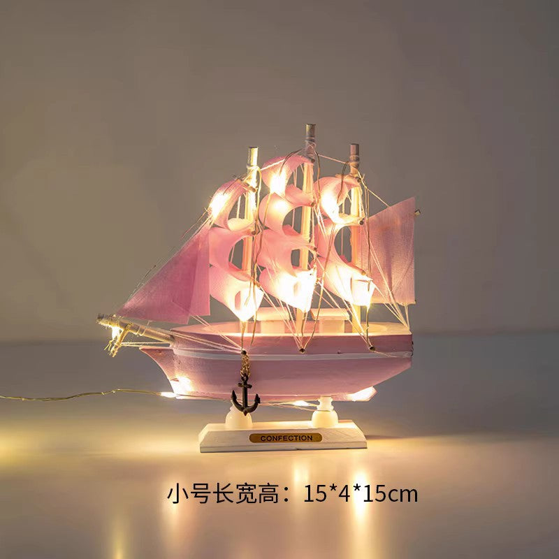 Smooth sailing sailboat model ornaments home decoration living room tv wine cabinet crafts graduate birthday gift