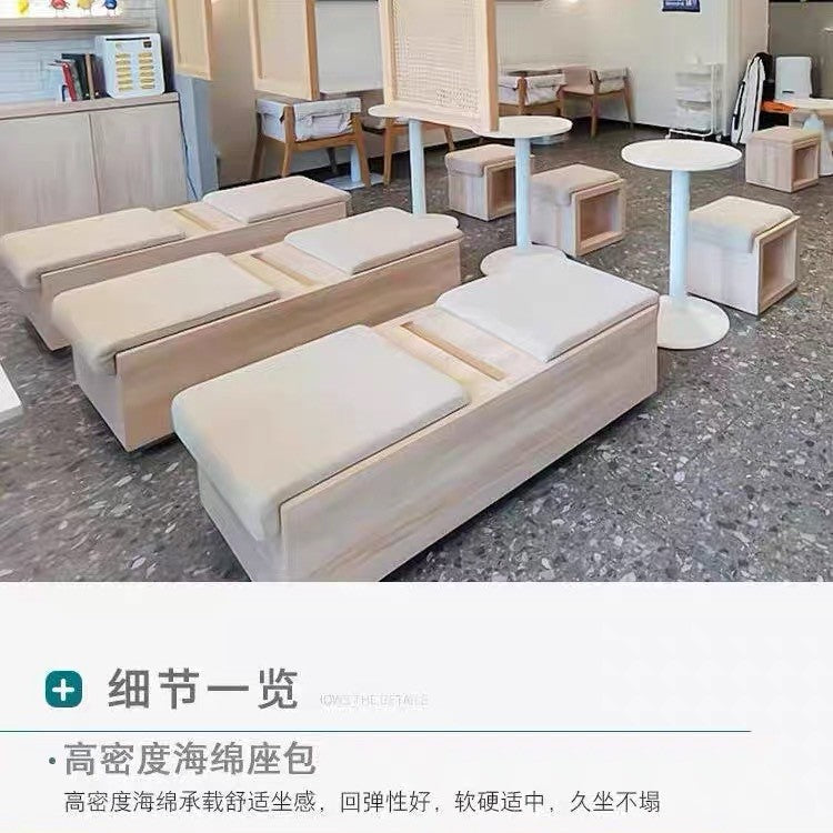 Internet celebrities without backrest card seat sofa shoe change stool leisure book bar cafe bench milk tea shop dessert shop commercial