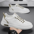 2025 new winter men's breathable white sneakers, athletic casual skate shoes, trendy ins style, youth loafers