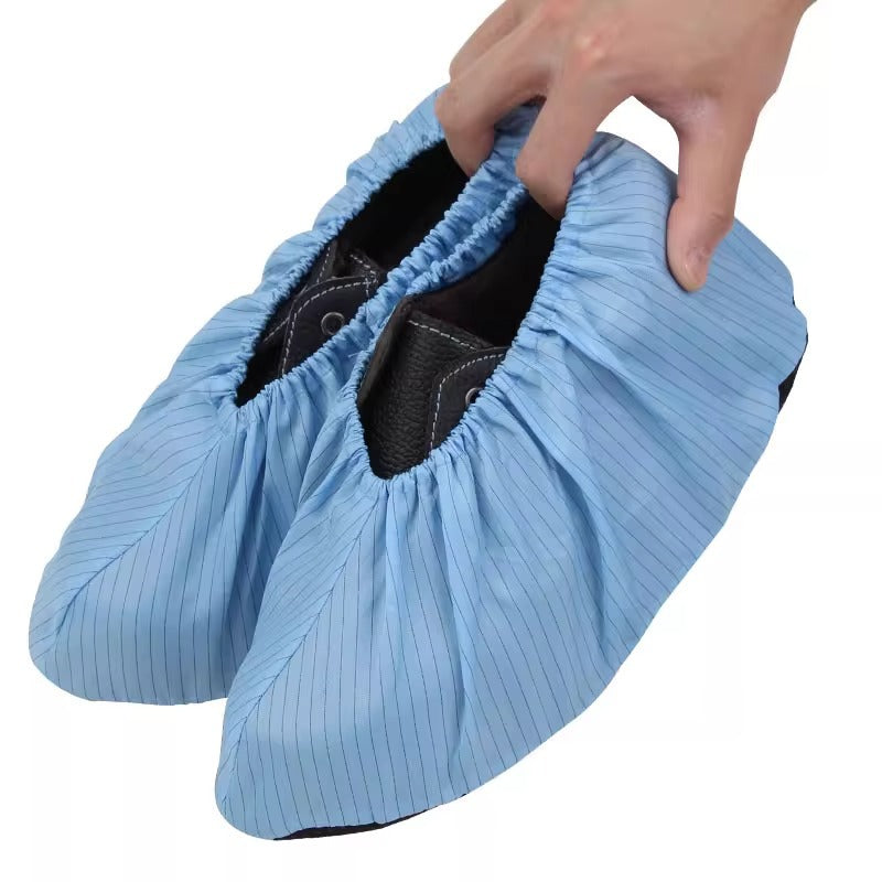 It can be washed repeatedly in laboratories, hospitals, workshops, comfortable and lightweight anti-static cloth shoe covers for home use, thickened non-slip sole shoe covers.