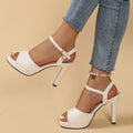 European and american peep-toe high heels - 2026 summer new arrivals - plus size, sexy open-toe stiletto heel sandals for women (export quality)