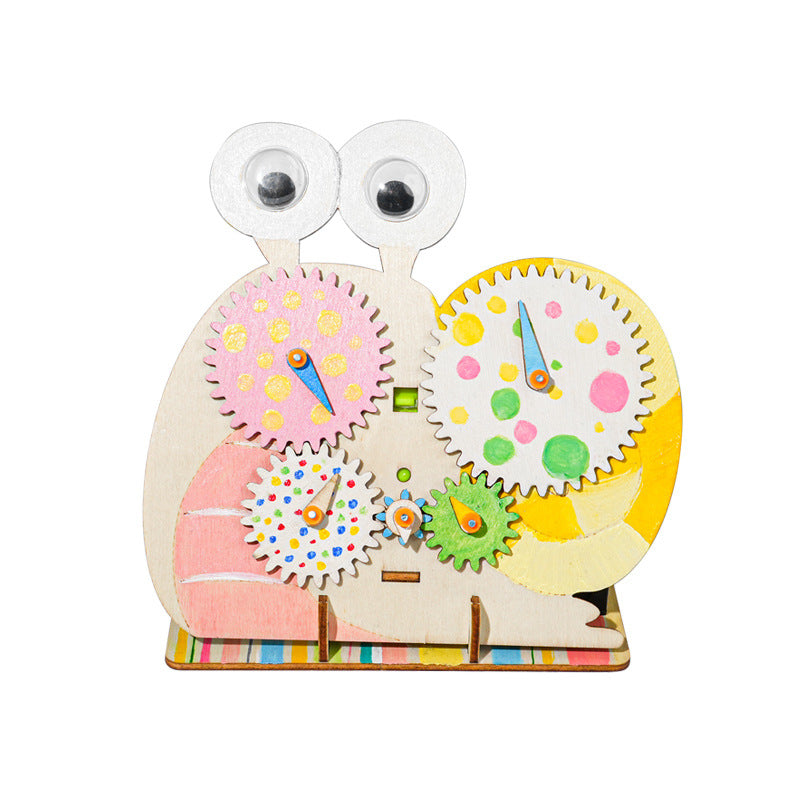 Science and technology small production electric gear primary school students invent handmade DIY model steam science experiment teaching aids materials