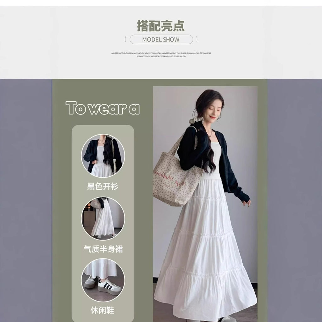 2025 spring and autumn new medium and long high waist a word tutu ballet small man