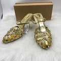 Za's 2025 new cross-border independent station ins fashion runway gold strap minimalist open-toe women's sandals