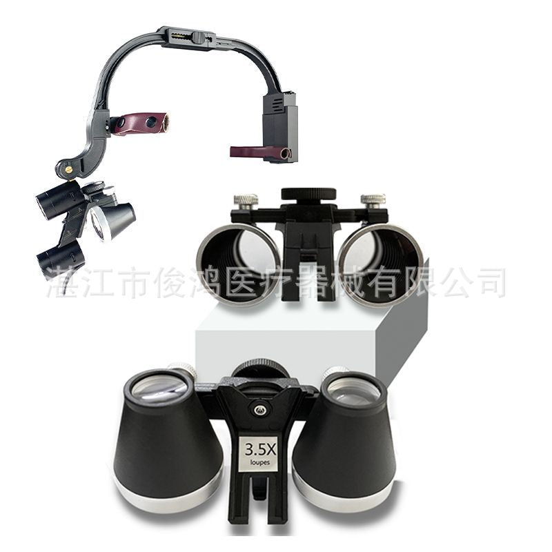 Dental binocular magnifying glass head-mounted exploratory examination oral magnifying glass lens 2.5X3.5X times