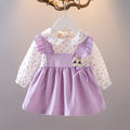 Girls' dress autumn collection : stylish spring and autumn children's wear, baby princess cute dress, kids' long-sleeved skirt