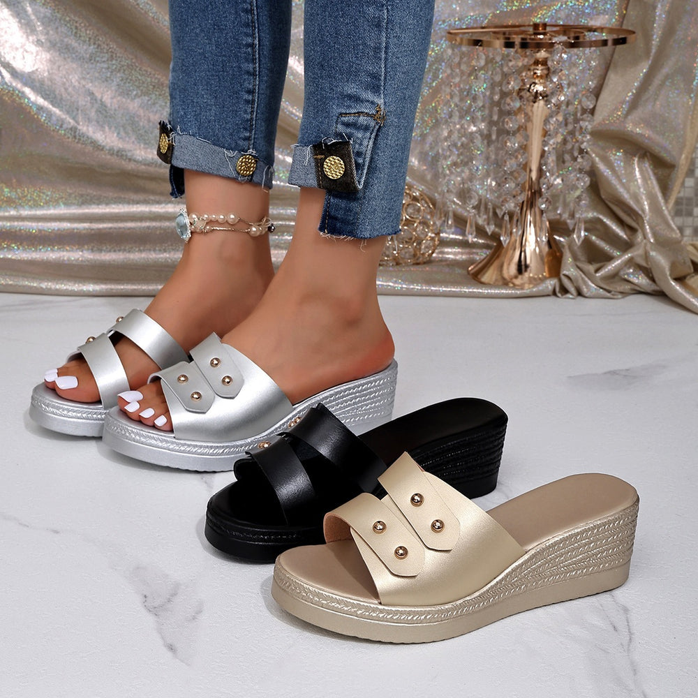summer new arrival: plus-size women's casual comfort wedge sandals - wholesale fashion outerwear platform sandals