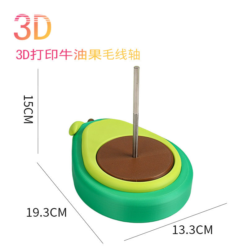 3d printed cartoon apple yarn spool double single axis home portable yarn rotating shaft holder tool