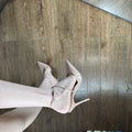 2025 spring/summer new pointed-toe nude patent leather high heels - women's stiletto strappy gorgeous executive shoes - sexy sandals