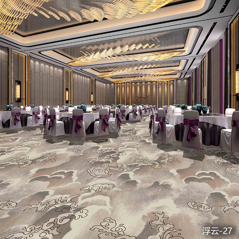 Professionally customized star-rated hotel carpet, banquet hall large area full coverage, reception conference hall wool nylon b1 carpet