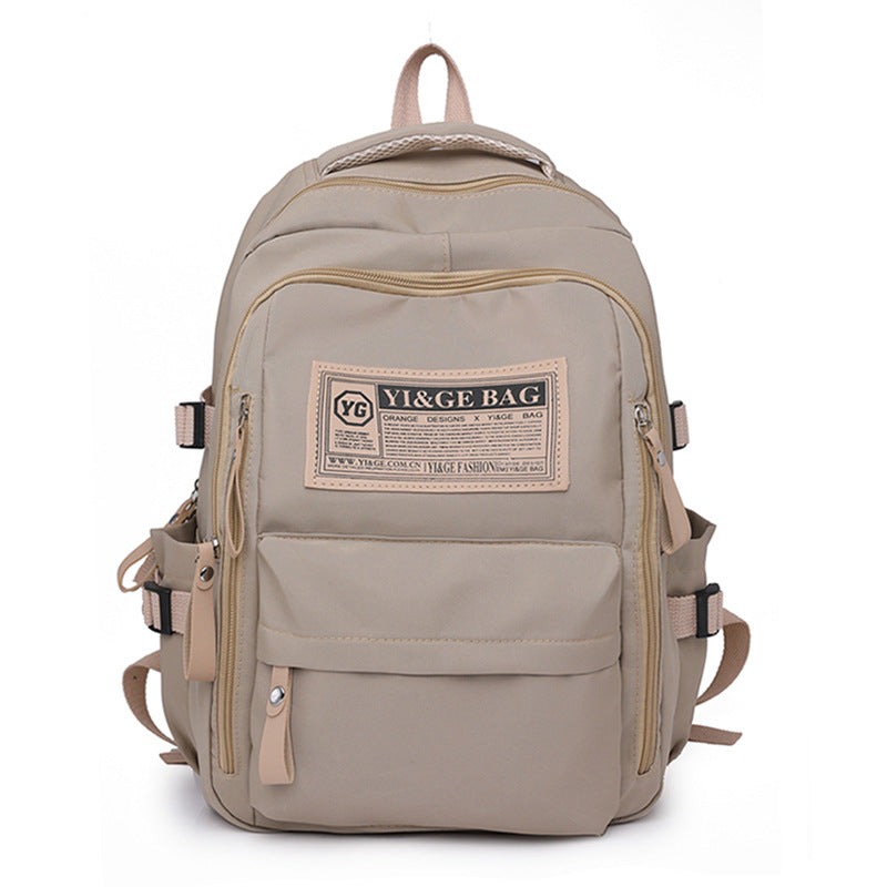 Cross-border backpack waterproof and wear-resistant large-capacity middle school student college student schoolbag casual backpack with logo