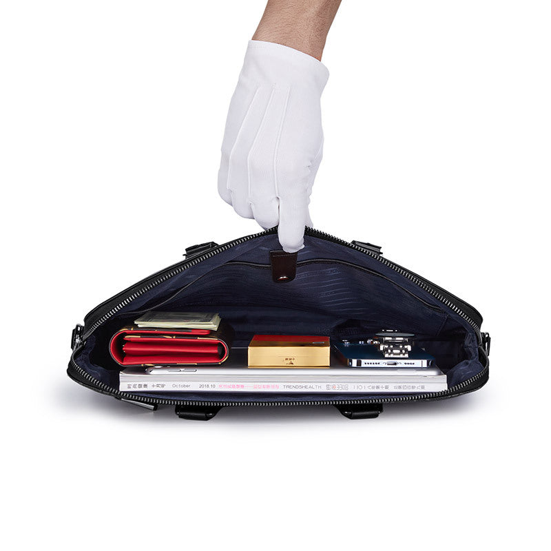 Emperor Paul Leather Men's Briefcase Men's Cowhide Business Laptop Bag Large Capacity Genuine Office Bag Men's